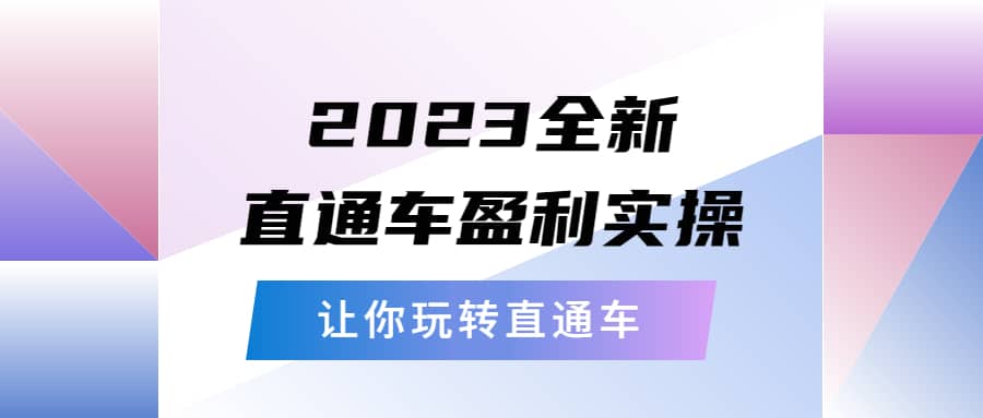 2023全新直通车·盈利实操：从底层，策略到搭建，让你玩转直通车网创吧-网创项目资源站-副业项目-创业项目-搞钱项目左姐网创