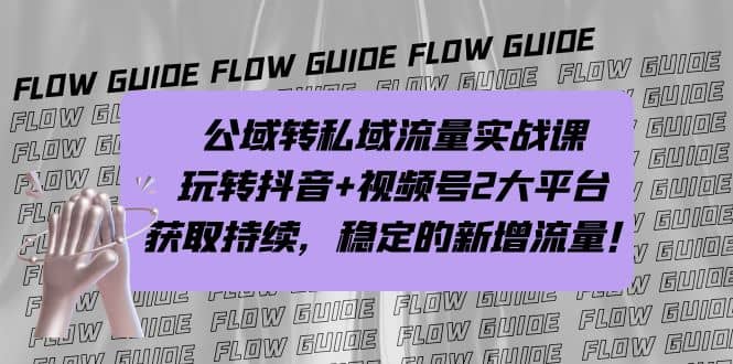 公域转私域流量实战课，玩转抖音+视频号2大平台，获取持续，稳定的新增流量网创吧-网创项目资源站-副业项目-创业项目-搞钱项目左姐网创