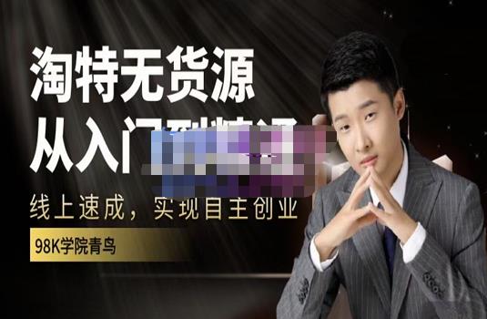 98k学院的淘特无货源线上速成课，从入门到精通，让你最小投入，最高回报网创吧-网创项目资源站-副业项目-创业项目-搞钱项目左姐网创