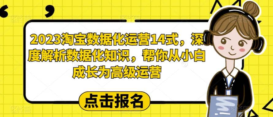 2023淘宝数据化-运营 14式，深度解析数据化知识，帮你从小白成长为高级运营网创吧-网创项目资源站-副业项目-创业项目-搞钱项目左姐网创