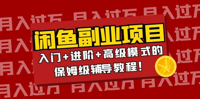 月入过万闲鱼副业项目：入门+进阶+高级模式的保姆级辅导教程网创吧-网创项目资源站-副业项目-创业项目-搞钱项目左姐网创