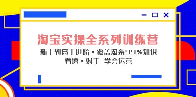 淘宝实操全系列训练营 新手到高手进阶·覆盖·99%知识 看透·对手 学会运营网创吧-网创项目资源站-副业项目-创业项目-搞钱项目左姐网创