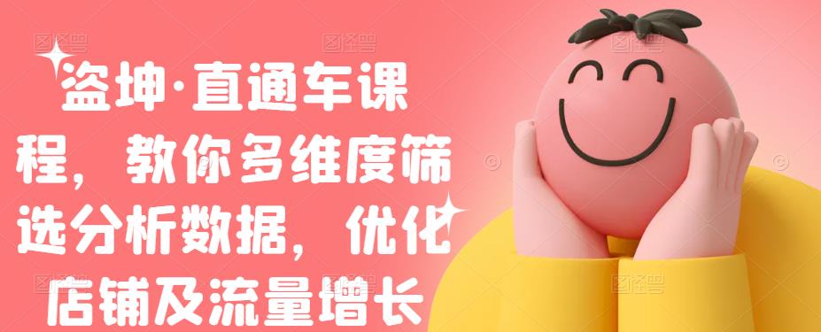 盗坤·直通车课程，教你多维度筛选分析数据，优化店铺及流量增长网创吧-网创项目资源站-副业项目-创业项目-搞钱项目左姐网创