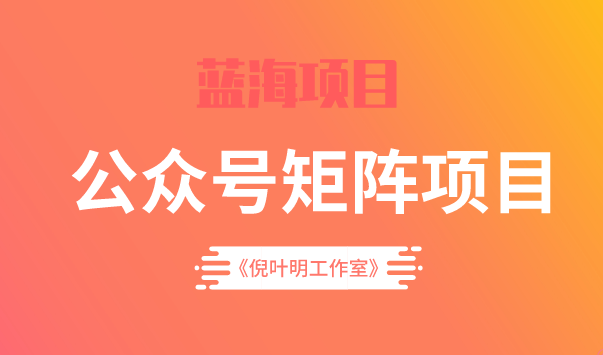 蓝海公众号矩阵项目训练营，0粉冷启动，公众号矩阵账号粉丝突破30w网创吧-网创项目资源站-副业项目-创业项目-搞钱项目左姐网创