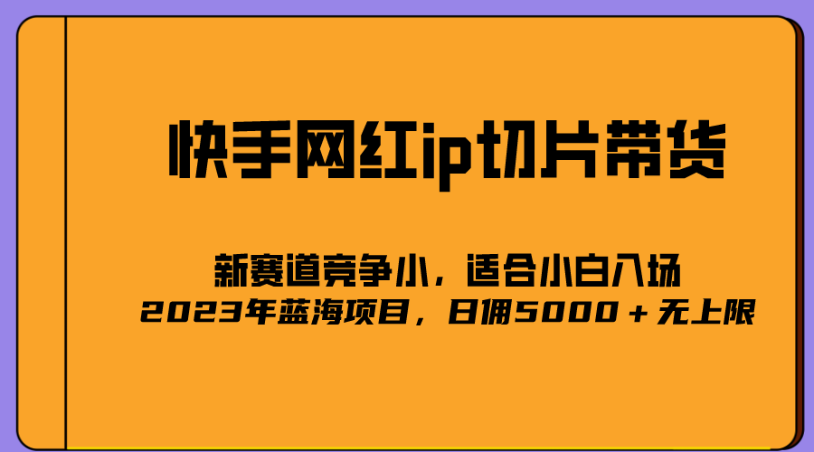 2023爆火的快手网红IP切片，号称日佣5000＋的蓝海项目，二驴的独家授权网创吧-网创项目资源站-副业项目-创业项目-搞钱项目左姐网创