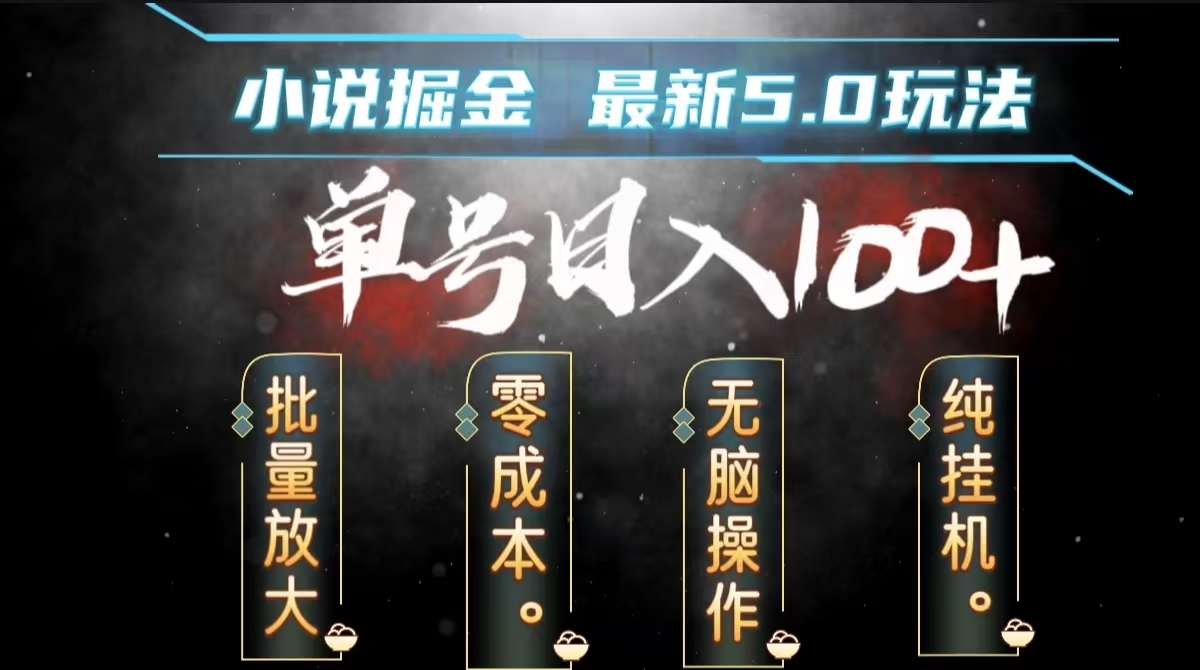 全自动小说撸金，无脑操作，单号日入100+小白轻松上手网创吧-网创项目资源站-副业项目-创业项目-搞钱项目左姐网创