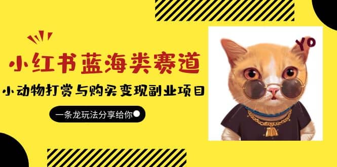 小红书蓝海类赛道：小动物打赏与购买变现副业项目，一条龙玩法分享给你网创吧-网创项目资源站-副业项目-创业项目-搞钱项目左姐网创