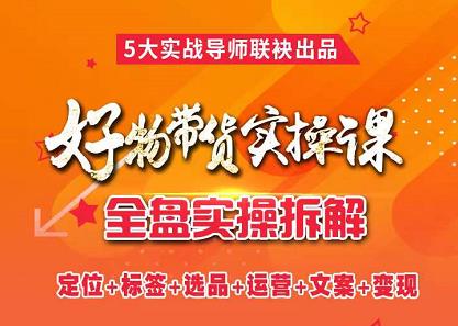 抖音好物带货实操课，全盘拆解抖音好物带货号全套流程打法网创吧-网创项目资源站-副业项目-创业项目-搞钱项目左姐网创