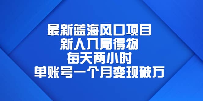 最新蓝海风口项目，新人入局得物，每天两小时，单账号一个月变现破万网创吧-网创项目资源站-副业项目-创业项目-搞钱项目左姐网创