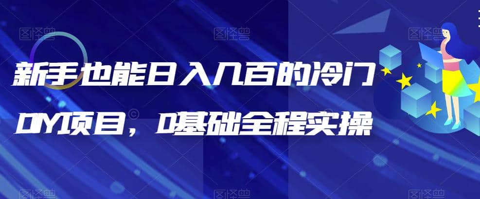 新手也能日入几百的冷门DIY项目，0基础全程实操【揭秘】网创吧-网创项目资源站-副业项目-创业项目-搞钱项目左姐网创