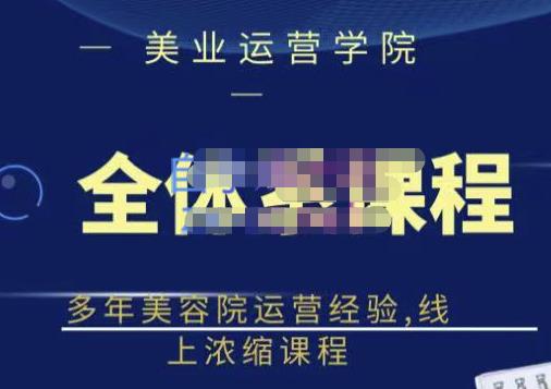 网红美容院全套营销落地课程，多年美容院运营经验，线上浓缩课程网创吧-网创项目资源站-副业项目-创业项目-搞钱项目左姐网创