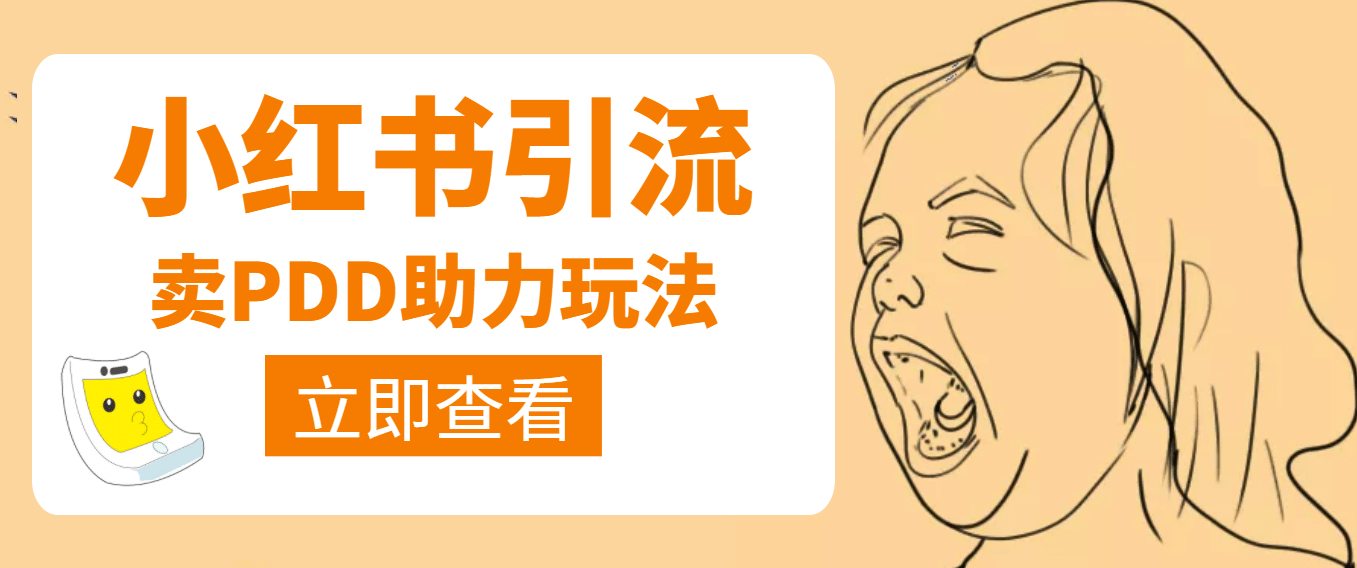 利用小红书卖拼多多助力网创吧-网创项目资源站-副业项目-创业项目-搞钱项目左姐网创