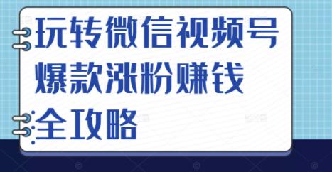 玩转微信视频号爆款涨粉赚钱全攻略，让你快速抓住流量风口，收获红利财富网创吧-网创项目资源站-副业项目-创业项目-搞钱项目左姐网创