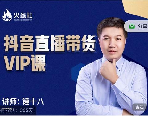 锤十八-抖音直播带货VIP课，专注直播带货有效盈利模式网创吧-网创项目资源站-副业项目-创业项目-搞钱项目左姐网创
