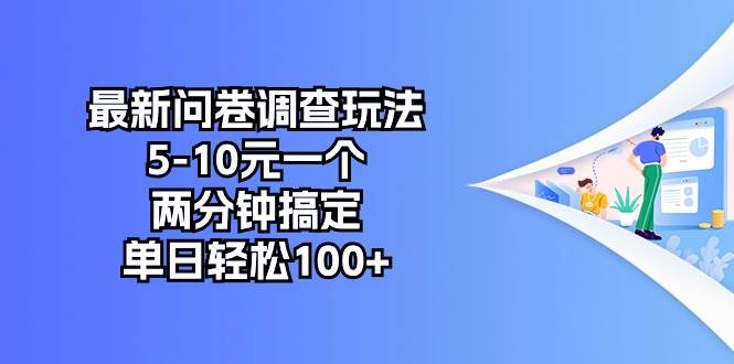 最新问卷调查玩法，5-10元一个，两分钟搞定，单日轻松100+网创吧-网创项目资源站-副业项目-创业项目-搞钱项目左姐网创