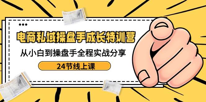 电商私域-操盘手成长特训营：从小白到操盘手全程实战分享-24节线上课网创吧-网创项目资源站-副业项目-创业项目-搞钱项目左姐网创