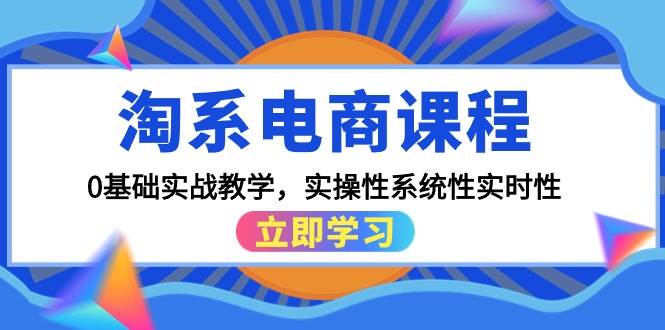 淘系电商课程，0基础实战教学，实操性系统性实时性（15节课）网创吧-网创项目资源站-副业项目-创业项目-搞钱项目左姐网创