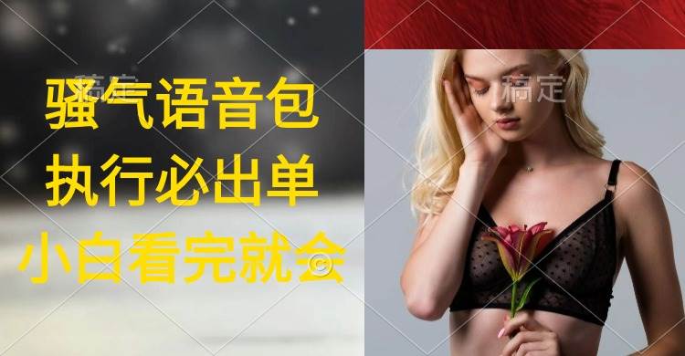 执行就出单，日入2000+，超火骚气语音包，小白看完课程就能马上实操网创吧-网创项目资源站-副业项目-创业项目-搞钱项目左姐网创