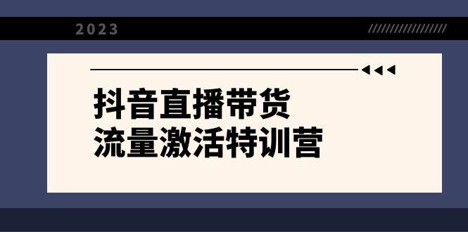 抖音直播带货-流量激活特训营，入行新手小白主播必学（21节课+资料）网创吧-网创项目资源站-副业项目-创业项目-搞钱项目左姐网创
