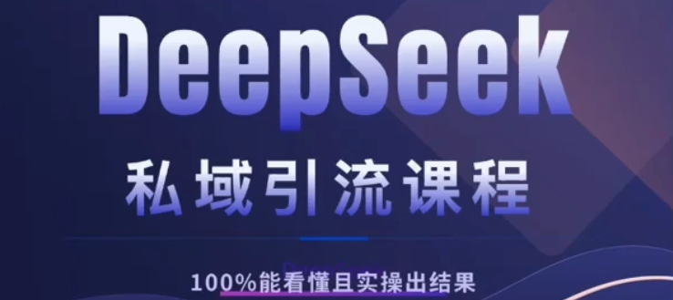 DeepSeek私域引流课程，小白也能看懂，实操必出结果，日引目标客户200+网创吧-网创项目资源站-副业项目-创业项目-搞钱项目左姐网创