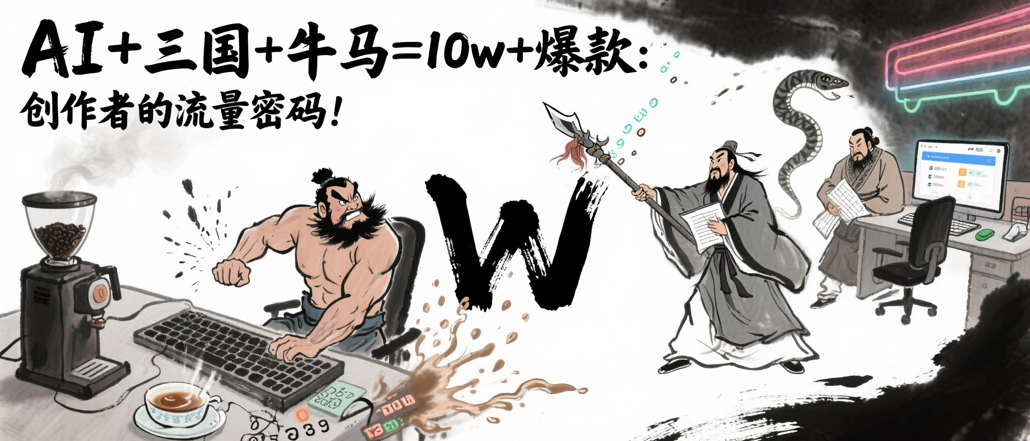 AI+三国+牛马=10w+爆款：创作者的流量密码！网创吧-网创项目资源站-副业项目-创业项目-搞钱项目左姐网创